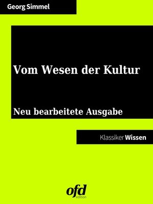 cover image of Vom Wesen der Kultur